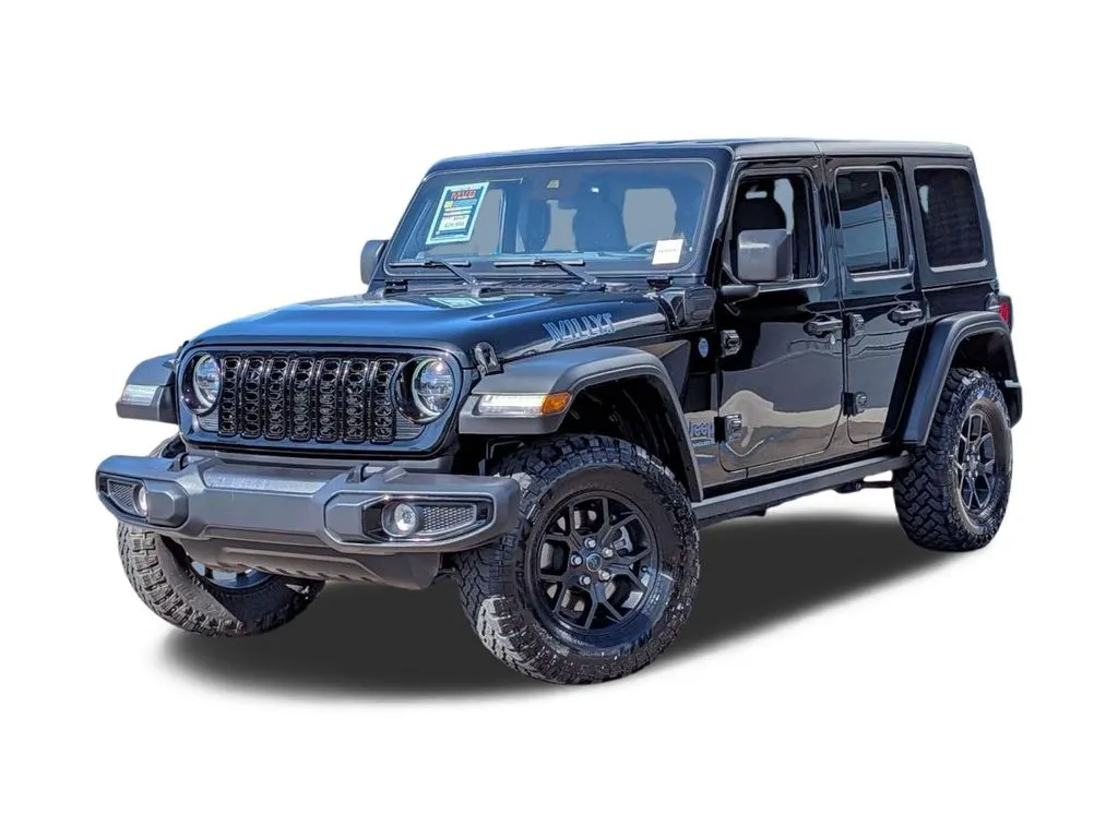 Black 2025 Jeep Wrangler Willys 4xe for sale in San Diego, CA