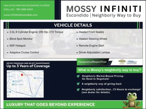 Another view of 2023 INFINITI QX60 LUXE for sale in San Diego, CA at Mossy Nissan Kearny Mesa