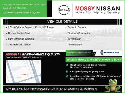 Another view of 2021 Nissan Altima 2.5 S for sale in National City, CA at Mossy Nissan National City