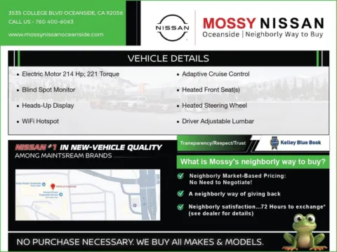 Another view of 2023 Nissan Ariya ENGAGE for sale in Oceanside, CA at Mossy Nissan Oceanside