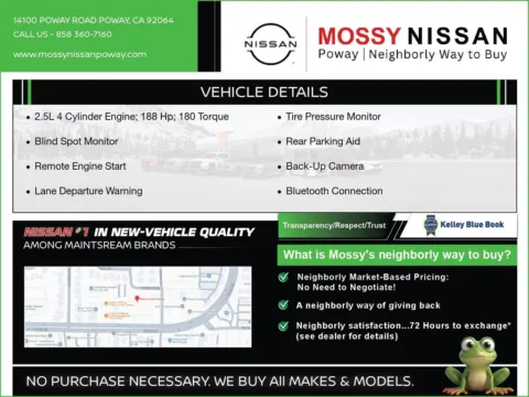 Another view of 2026 Nissan Altima 2.5 SV for sale in Poway, CA at Mossy Nissan Poway