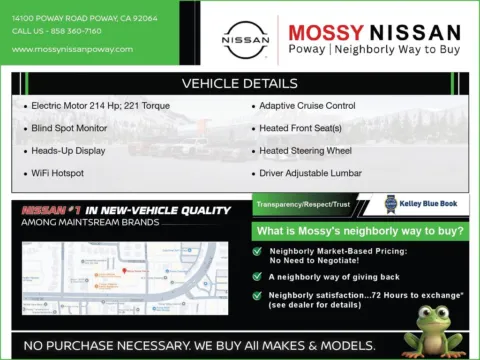 Another view of 2023 Nissan Ariya ENGAGE for sale in Poway, CA at Mossy Nissan Poway
