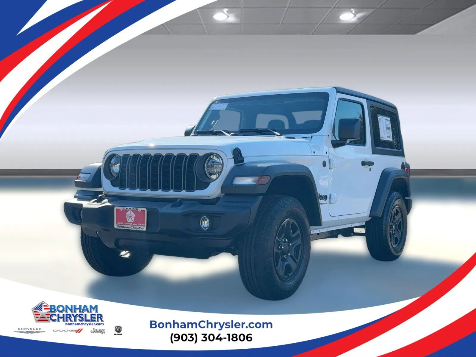 White 2026 Jeep Wrangler Sport for sale in Bonham, TX