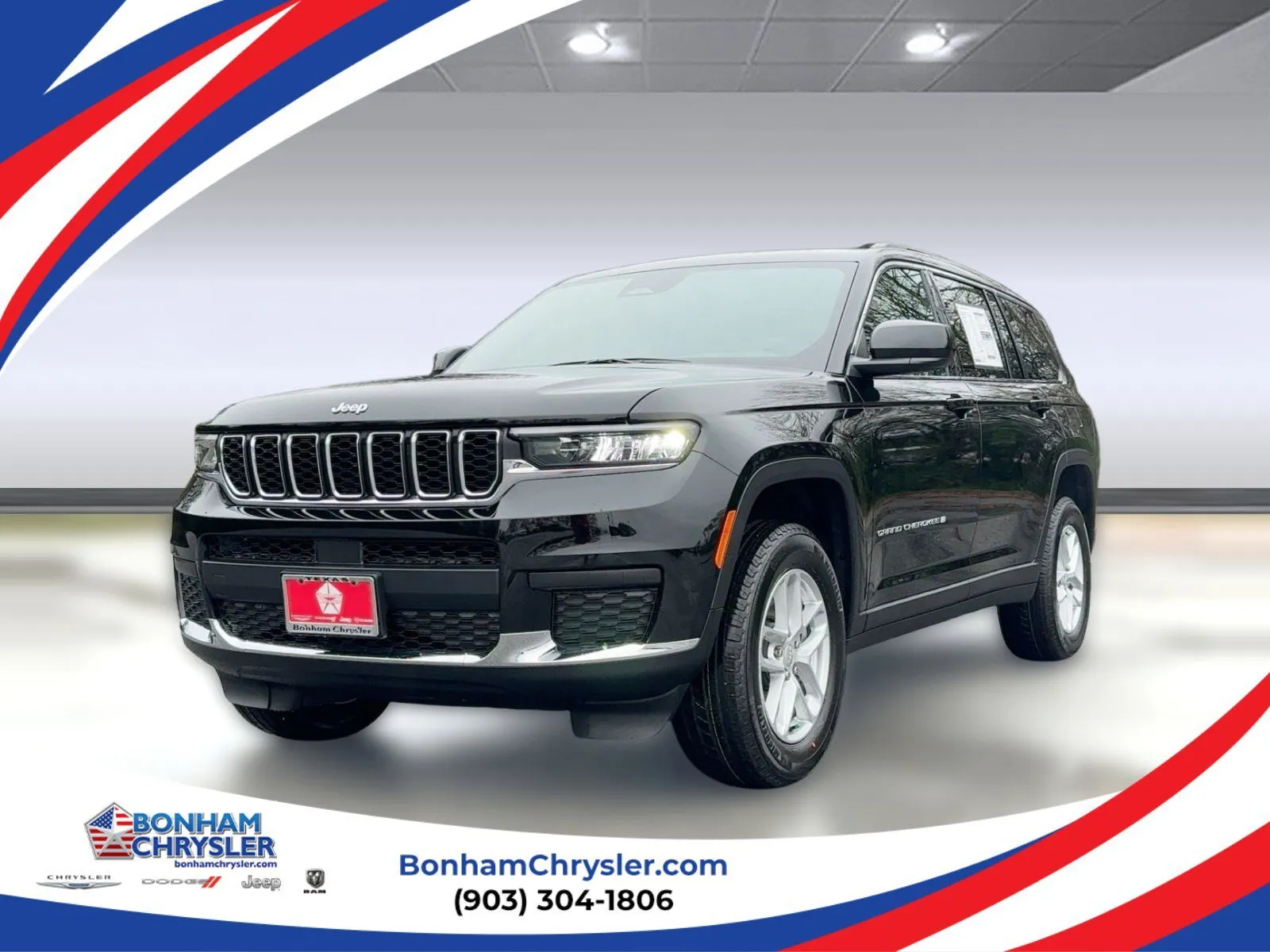 Black 2025 Jeep Grand Cherokee L Laredo X for sale in Bonham, TX