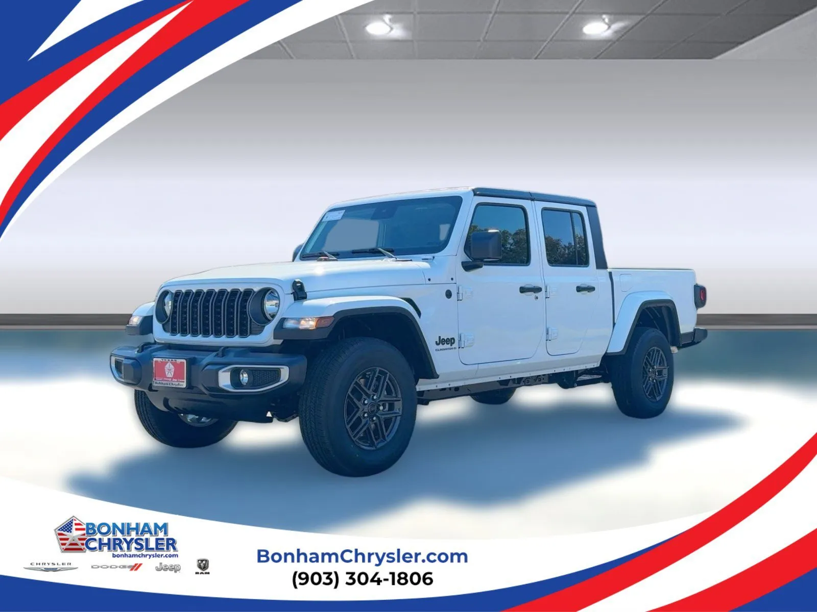 White 2025 Jeep Gladiator Sport S for sale in Bonham, TX