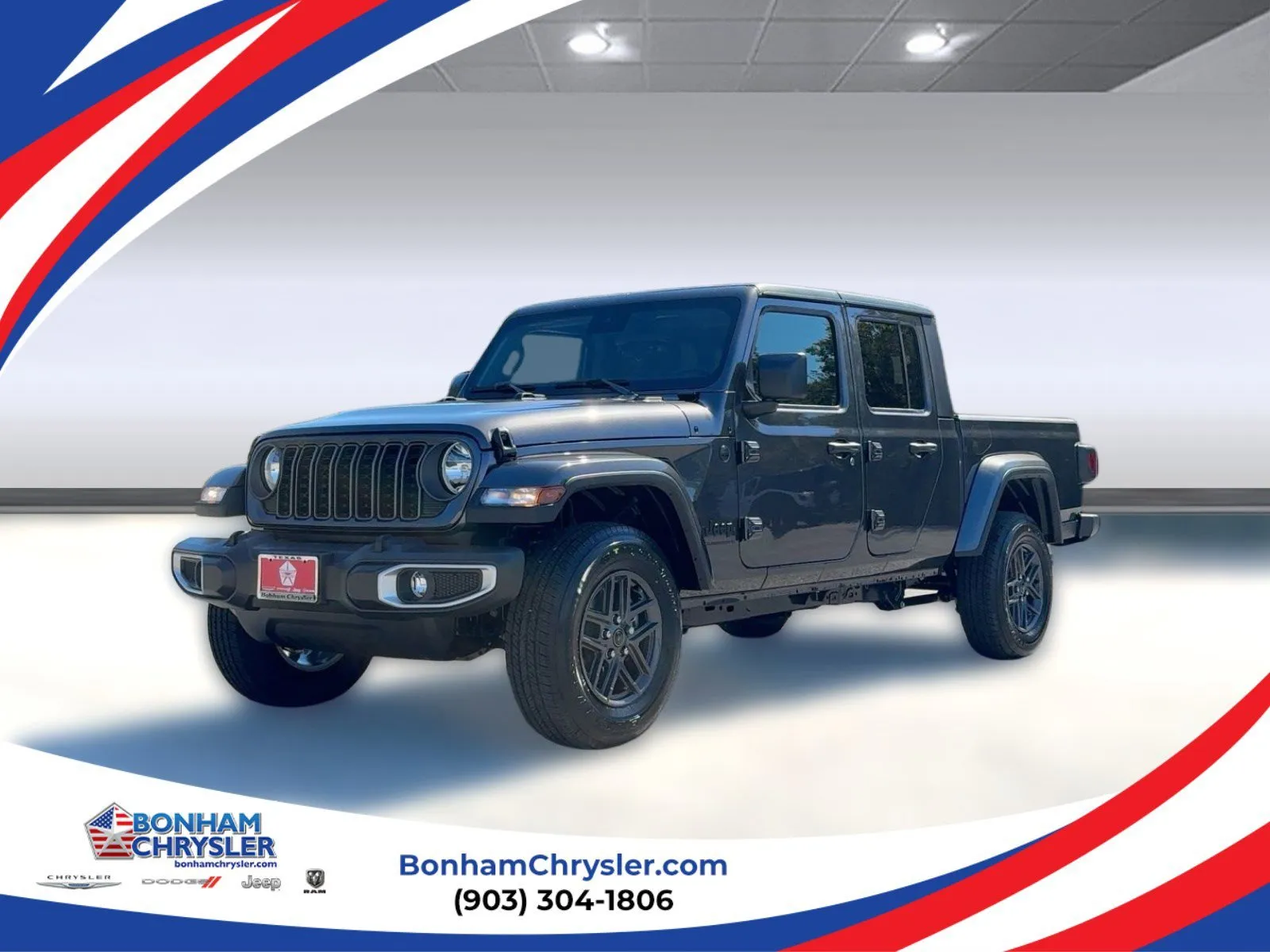 Gray 2025 Jeep Gladiator Sport S for sale in Bonham, TX