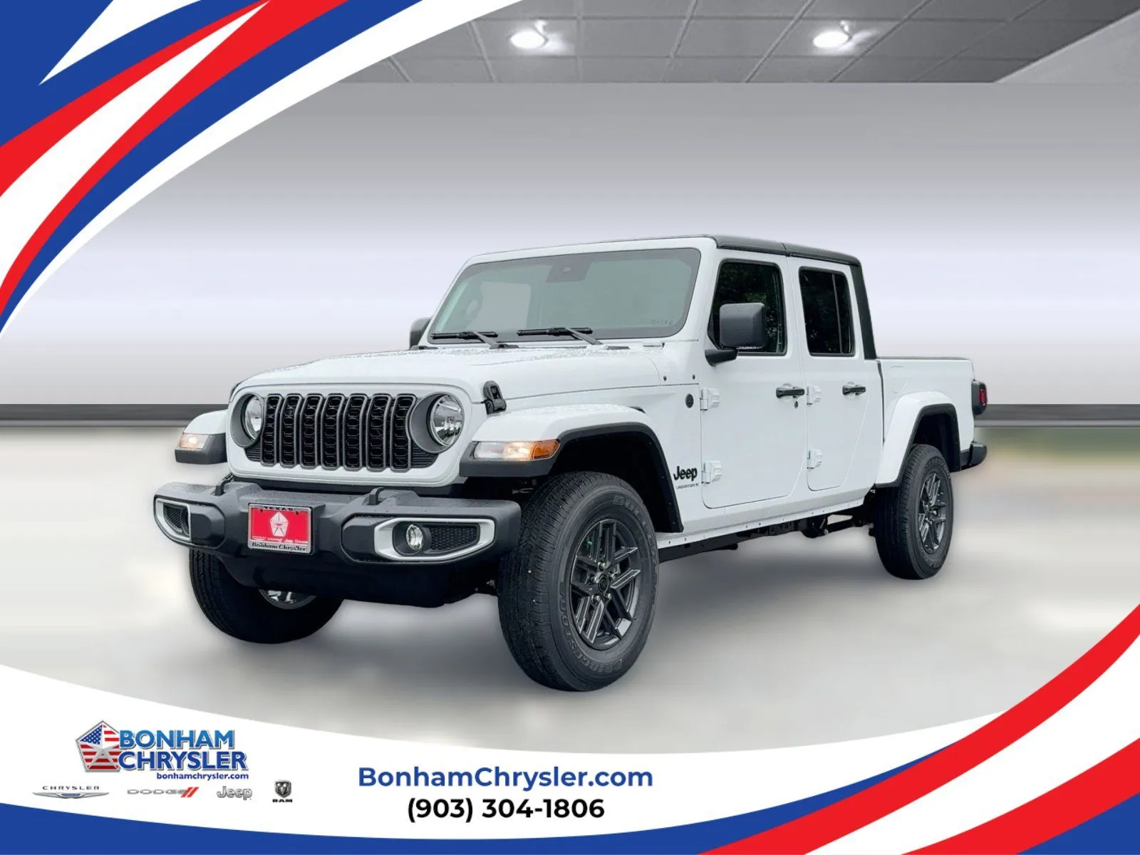White 2025 Jeep Gladiator Sport S for sale in Bonham, TX