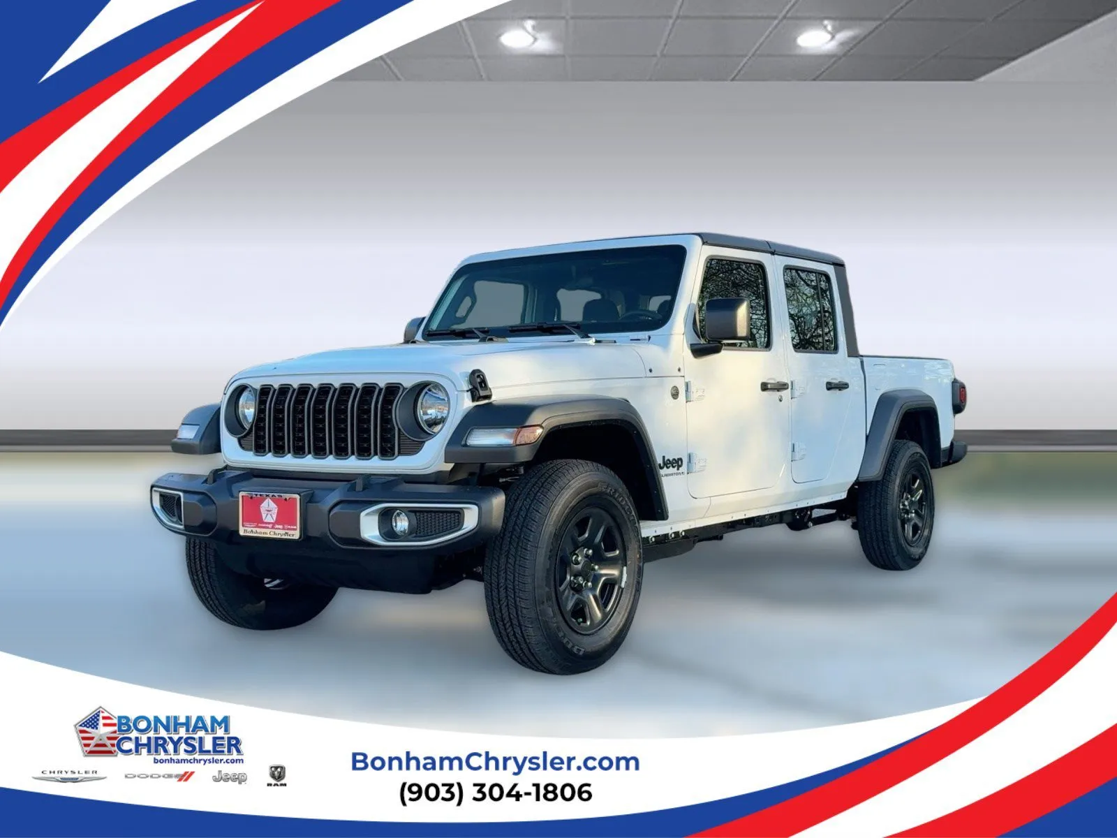 White 2026 Jeep Gladiator Sport for sale in Bonham, TX