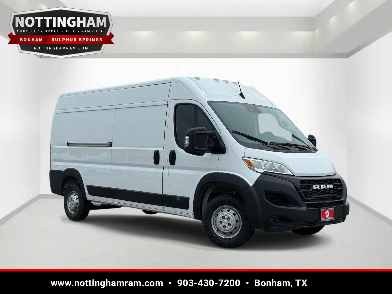 White 2023 Ram ProMaster Cargo Van 2500 HIGH ROOF 159 WB for sale in Bonham, TX