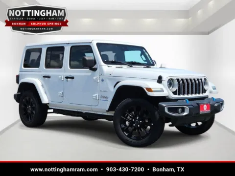 White 2024 Jeep Wrangler 4xe Sahara for sale in Bonham, TX