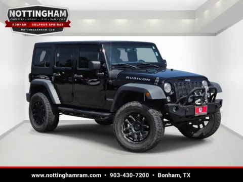 Black 2017 Jeep Wrangler Unlimited Rubicon for sale in Bonham, TX