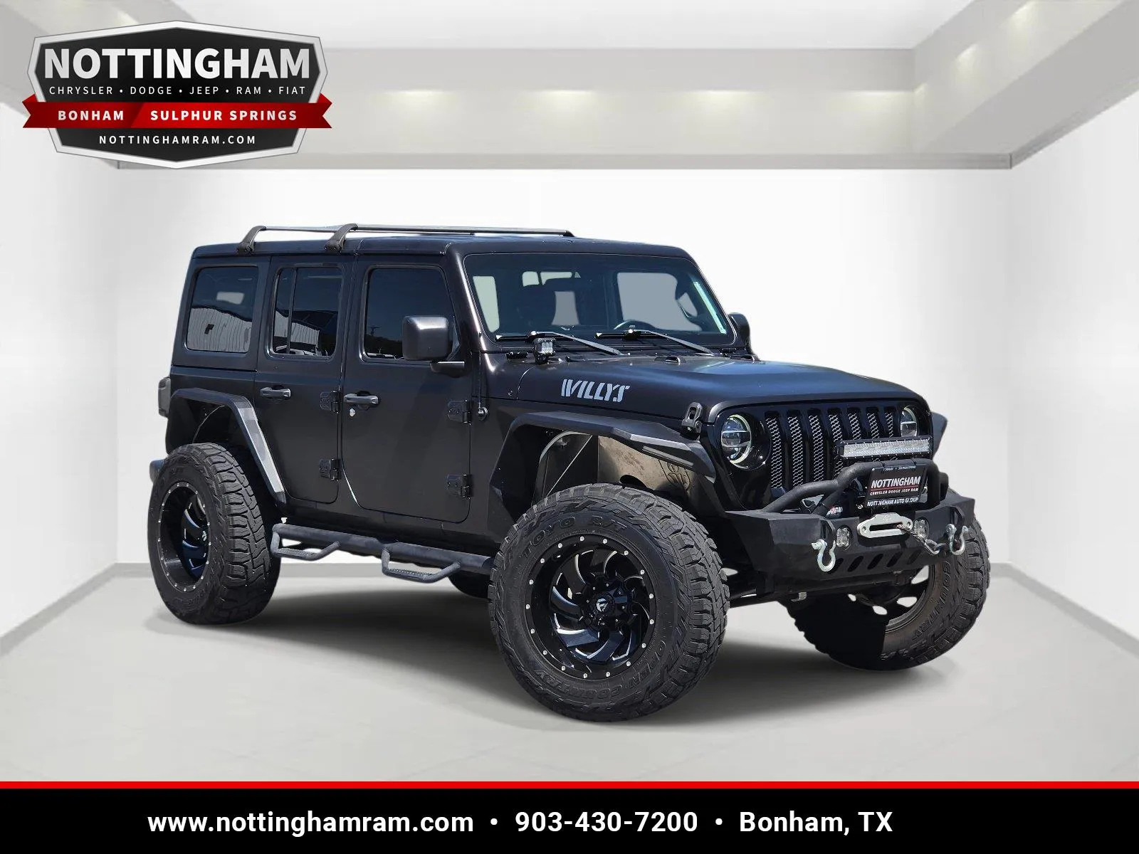 Black 2020 Jeep Wrangler Unlimited Willys for sale in Bonham, TX