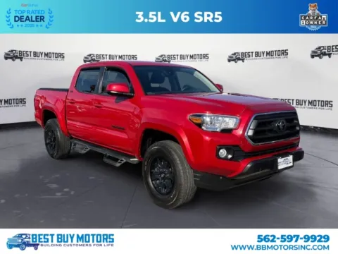 Red 2021 Toyota Tacoma Double Cab SR5 Pickup 4D 5 ft for sale in Signal Hill, CA