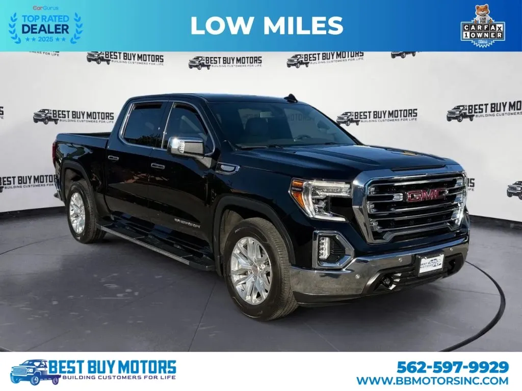 Black 2019 GMC Sierra 1500 Crew Cab SLT Pickup 4D 5 3/4 ft for sale in Signal Hill, CA