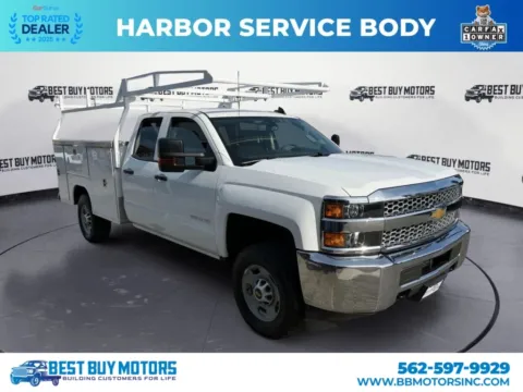 White 2019 Chevrolet Silverado 2500 HD Double Cab Work Truck Pickup 4D 8 ft for sale in Signal Hill, CA