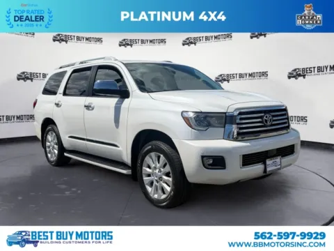 White 2020 Toyota Sequoia Platinum Sport Utility 4D for sale in Signal Hill, CA