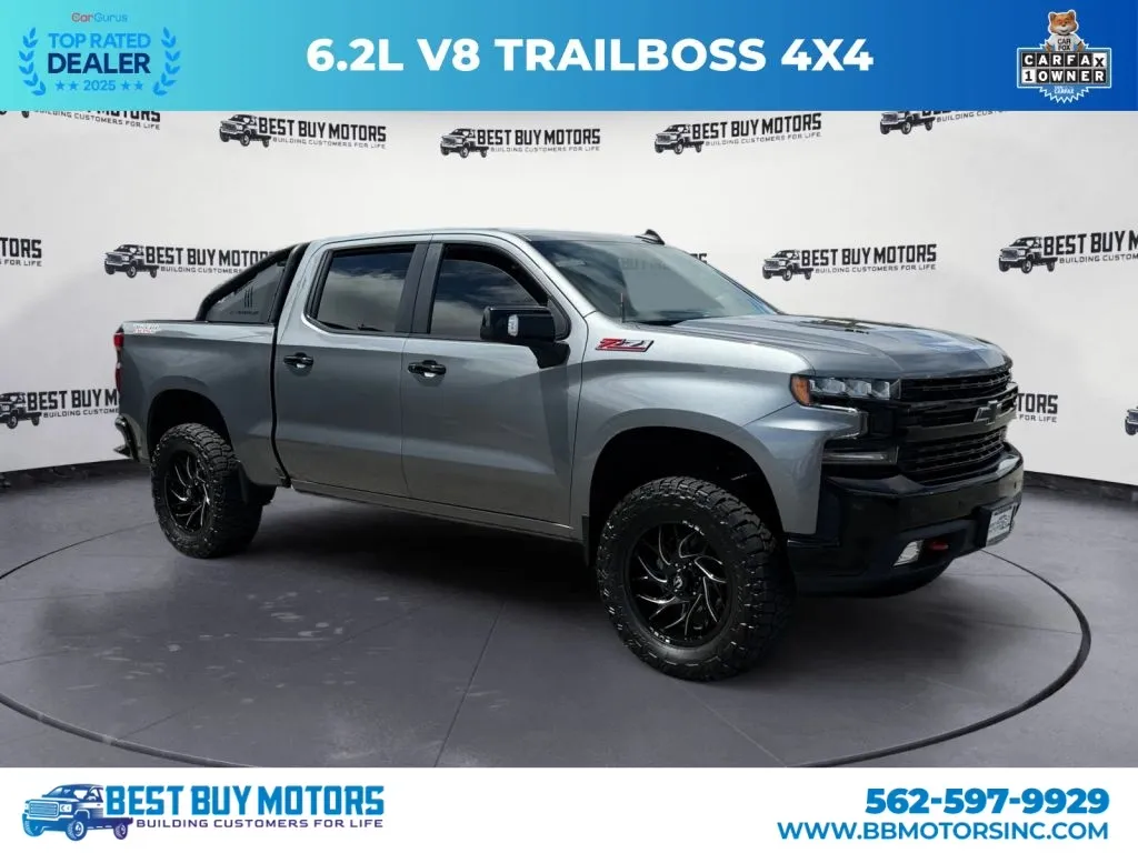 Gray 2022 Chevrolet Silverado 1500 Limited Crew Cab LT Trail Boss Pickup 4D 5 3/4 ft for sale in Signal Hill, CA