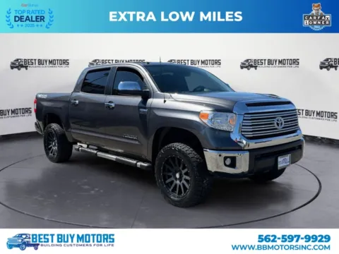 Gray 2016 Toyota Tundra CrewMax Limited Pickup 4D 5 1/2 ft for sale in Signal Hill, CA