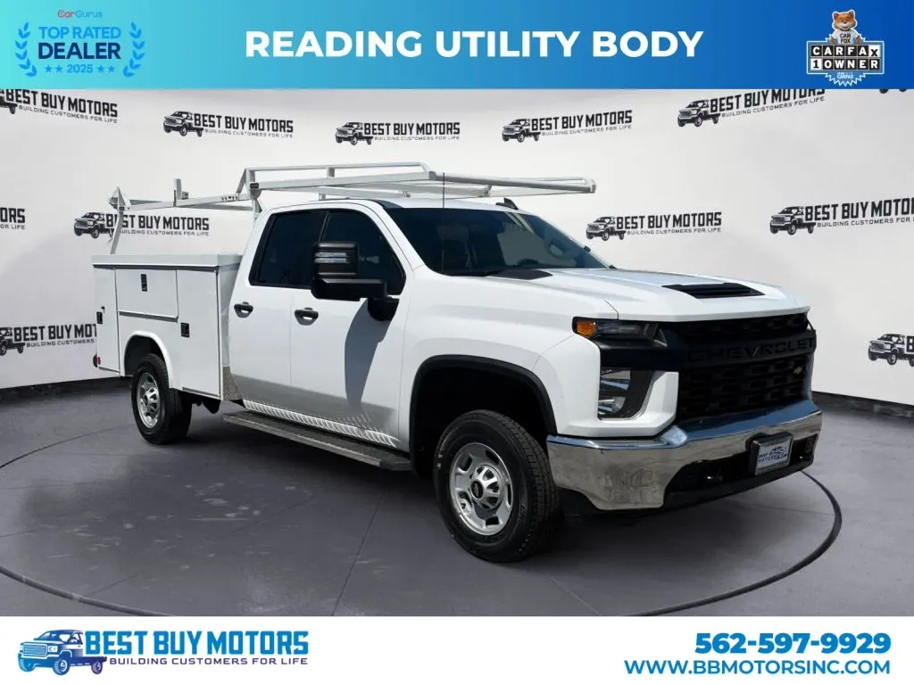 White 2021 Chevrolet Silverado 2500 HD Double Cab Work Truck Pickup 4D 8 ft for sale in Signal Hill, CA