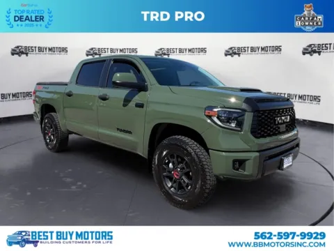 Green 2020 Toyota Tundra CrewMax TRD Pro Pickup 4D 5 1/2 ft for sale in Signal Hill, CA