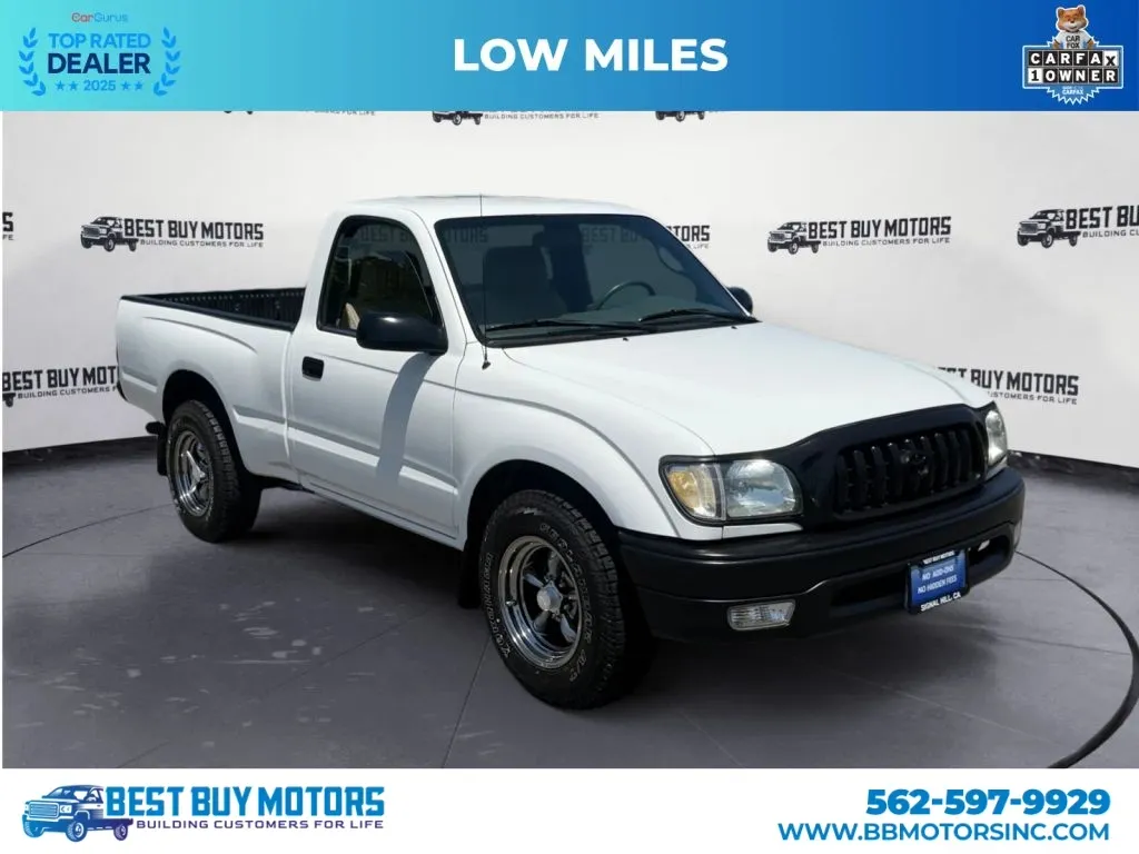 White 2002 Toyota Tacoma Regular Cab Short Bed for sale in Signal Hill, CA