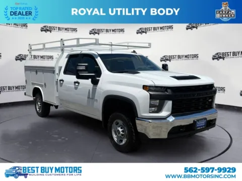 White 2022 Chevrolet Silverado 2500 HD Double Cab Work Truck Pickup 4D 8 ft for sale in Signal Hill, CA