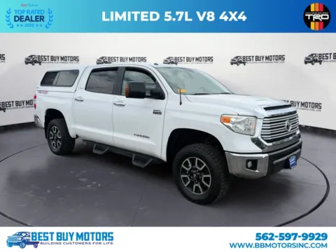 White 2015 Toyota Tundra CrewMax Limited Pickup 4D 5 1/2 ft for sale in Signal Hill, CA