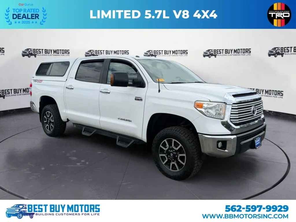 White 2015 Toyota Tundra CrewMax Limited Pickup 4D 5 1/2 ft for sale in Signal Hill, CA