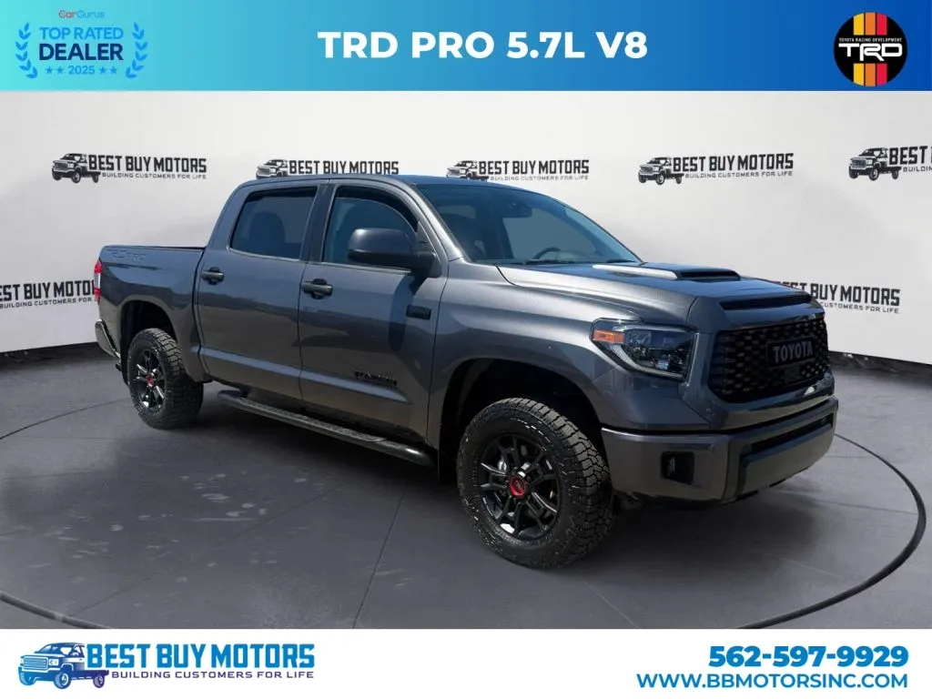 Gray 2021 Toyota Tundra CrewMax TRD Pro Pickup 4D 5 1/2 ft for sale in Signal Hill, CA