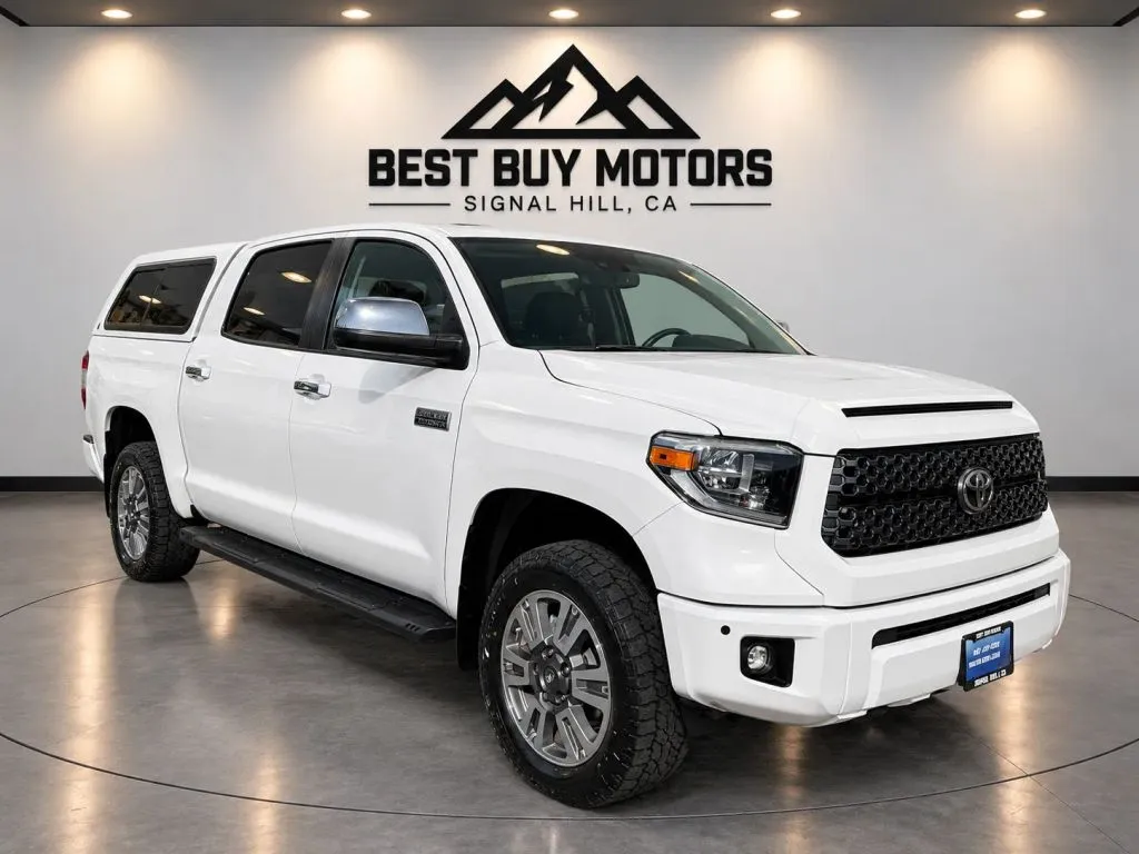 White 2020 Toyota Tundra CrewMax Platinum Pickup 4D 5 1/2 ft for sale in Signal Hill, CA