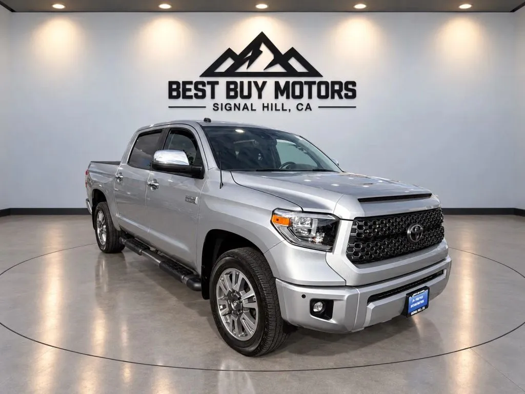 Silver 2018 Toyota Tundra CrewMax Platinum Pickup 4D 5 1/2 ft for sale in Signal Hill, CA