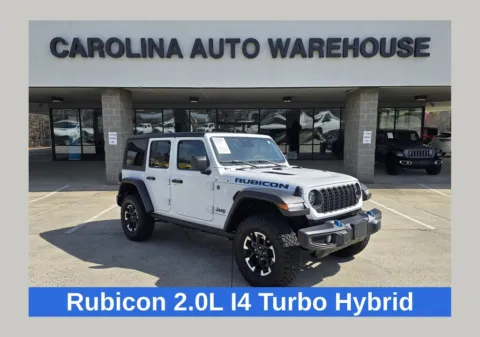 White 2025 Jeep Wrangler Rubicon 4xe w/Active Safety and Convenience Group for sale in Concord, NC