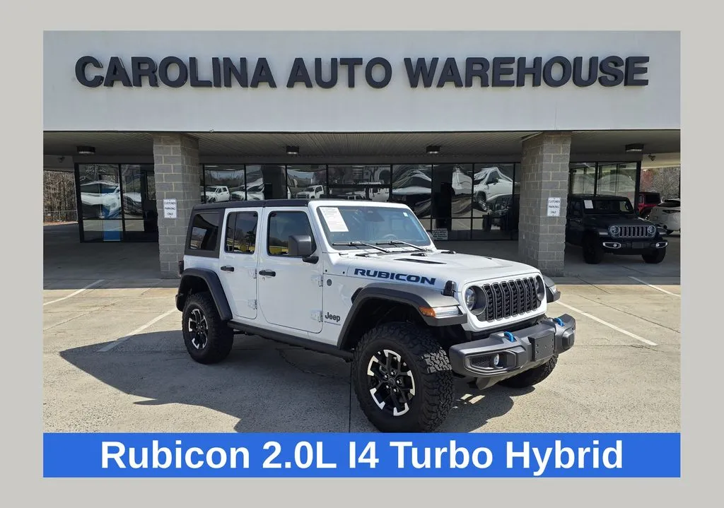 White 2025 Jeep Wrangler Rubicon 4xe w/Active Safety and Convenience Group for sale in Concord, NC