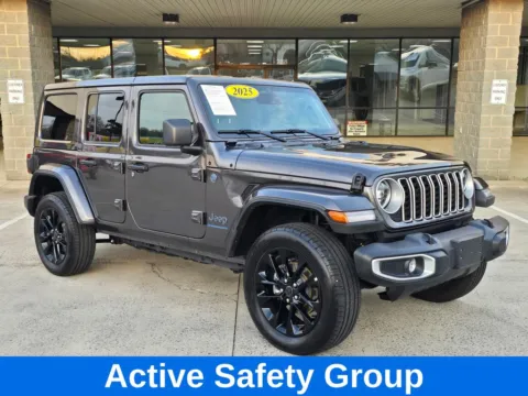 Photos of 2025 Jeep Wrangler Sahara 4xe w/Active Safety Group for sale in Concord, NC at Carolina Auto Warehouse