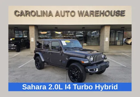 Gray 2025 Jeep Wrangler Sahara 4xe w/Active Safety Group for sale in Concord, NC