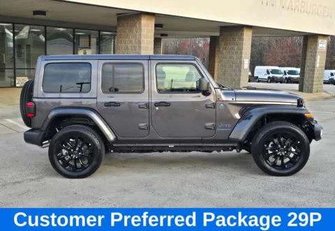 Another view of 2025 Jeep Wrangler Sahara 4xe w/Active Safety Group for sale in Concord, NC at Carolina Auto Warehouse