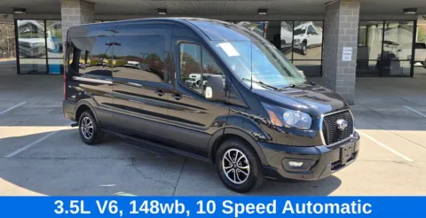 Photos of 2023 Ford Transit-350 XLT Medium Roof 148WB 15-Pass. w/heated Leather Seats for sale in Concord, NC at Carolina Auto Warehouse