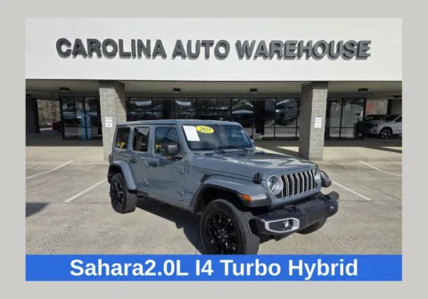 Gray 2025 Jeep Wrangler Sahara 4xe w/Active Safety Group for sale in Concord, NC