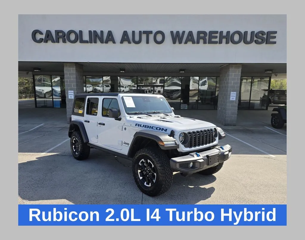 White 2025 Jeep Wrangler Rubicon 4xe w/Convenience and Active Safety Group for sale in Concord, NC
