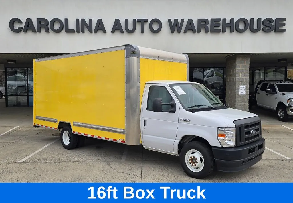 White 2023 Ford E-350SD  16ft Box W/Roll-up Door and Pull-out Ramp for sale in Concord, NC