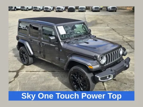 Gray 2025 Jeep Wrangler Sahara 4xe W/Sky One Touch Power Roof for sale in Concord, NC