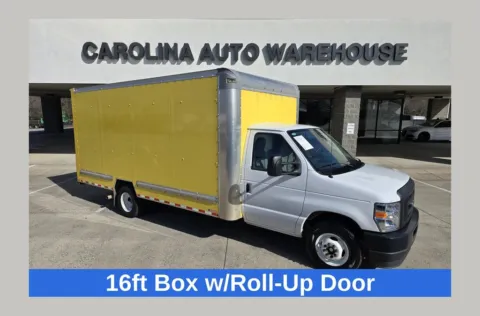 White 2024 Ford E-350SD  DRW 16ft Box W/Roll-Up Door and Pull-Out Ramp for sale in Concord, NC