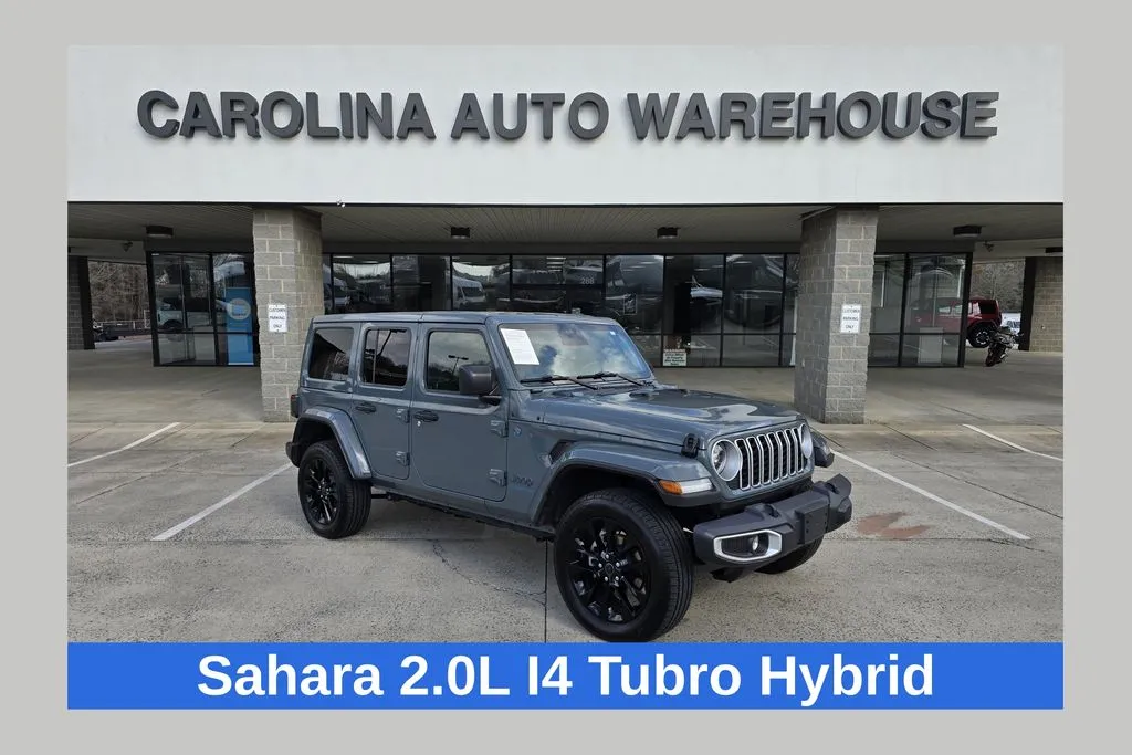 Gray 2025 Jeep Wrangler Sahara 4xe w/Active Safety Group for sale in Concord, NC