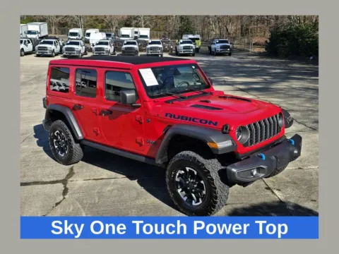 Red 2025 Jeep Wrangler Rubicon 4xe w/Sky One Touch Power Roof for sale in Concord, NC