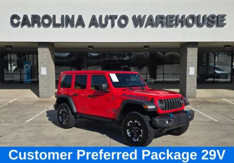 Another view of 2025 Jeep Wrangler Rubicon 4xe w/Sky One Touch Power Roof for sale in Concord, NC at Carolina Auto Warehouse