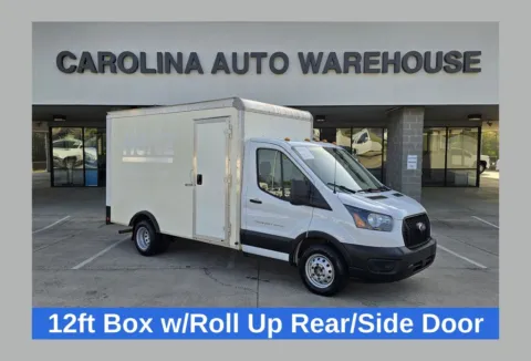 White 2022 Ford Transit-350 Cutaway 12ft Box W/Roll-Up door and Side Door for sale in Concord, NC