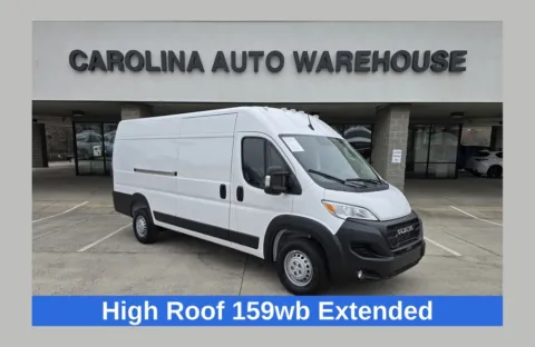 White 2025 Ram ProMaster 3500 High Roof 159WB EXT Adaptive Cruise Control w/Stop & Go for sale in Concord, NC