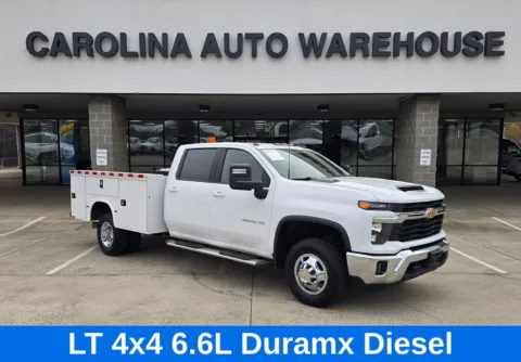 White 2024 Chevrolet Silverado 3500HD LT 4x4 Crew Cab Knapheide Service for sale in Concord, NC