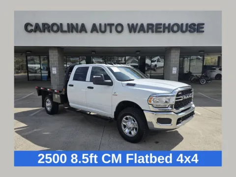 White 2024 Ram 2500 Tradesman Crew Cab 4x4 6.7L Diesel 8.5ft Flatbed for sale in Concord, NC