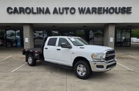 White 2024 Ram 2500 Tradesman Crew Cab 4x4 6.7L Diesel 8.5ft Flatbed for sale in Concord, NC